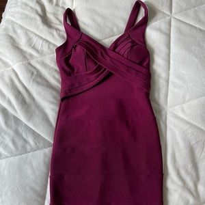 Raspberry tank strap dress.